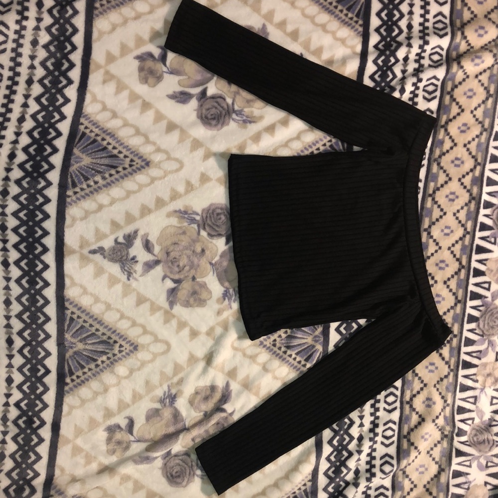 Off Shoulder Black Top